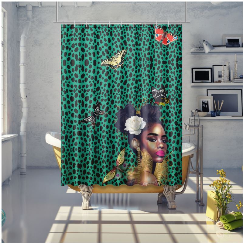 Enchanted Noir Shower Curtain