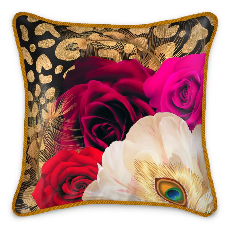 Wild Gold Opulence Silk Pillow