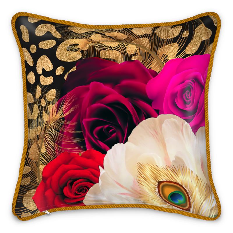 Wild Gold Opulence Silk Pillow